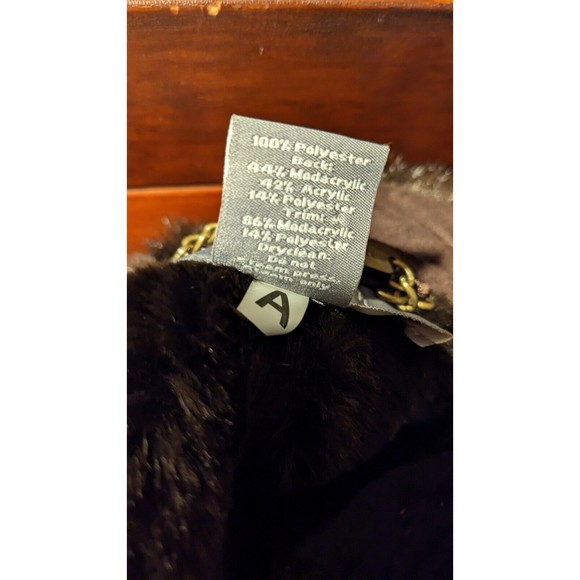 ANN TAYLOR VEST Women's Faux Fur Jacket Size Small Brown - Picture 5 of 5